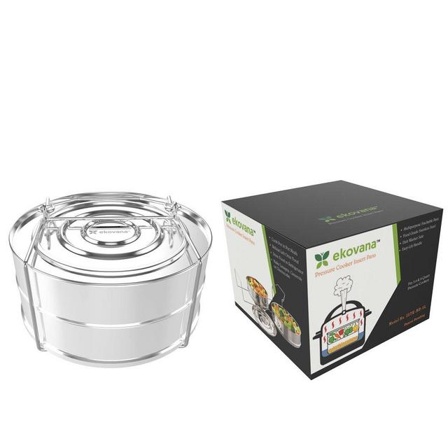 Stackable Stainless Steel Pressure Cooker Insert Pans- Instant Pot Accessories 6 Quart