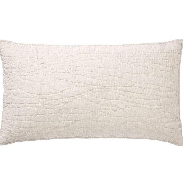 Belgian Flax Linen Handcrafted Sham, King, Flax