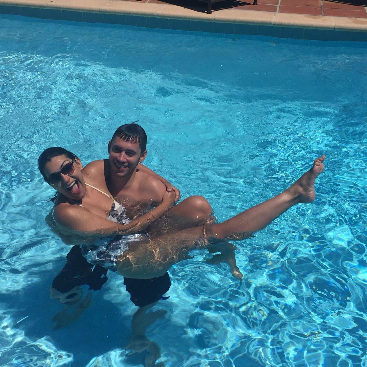 Being water babies in France with our Kent friends one summer... Iain later decides to dunk me repeatedly!