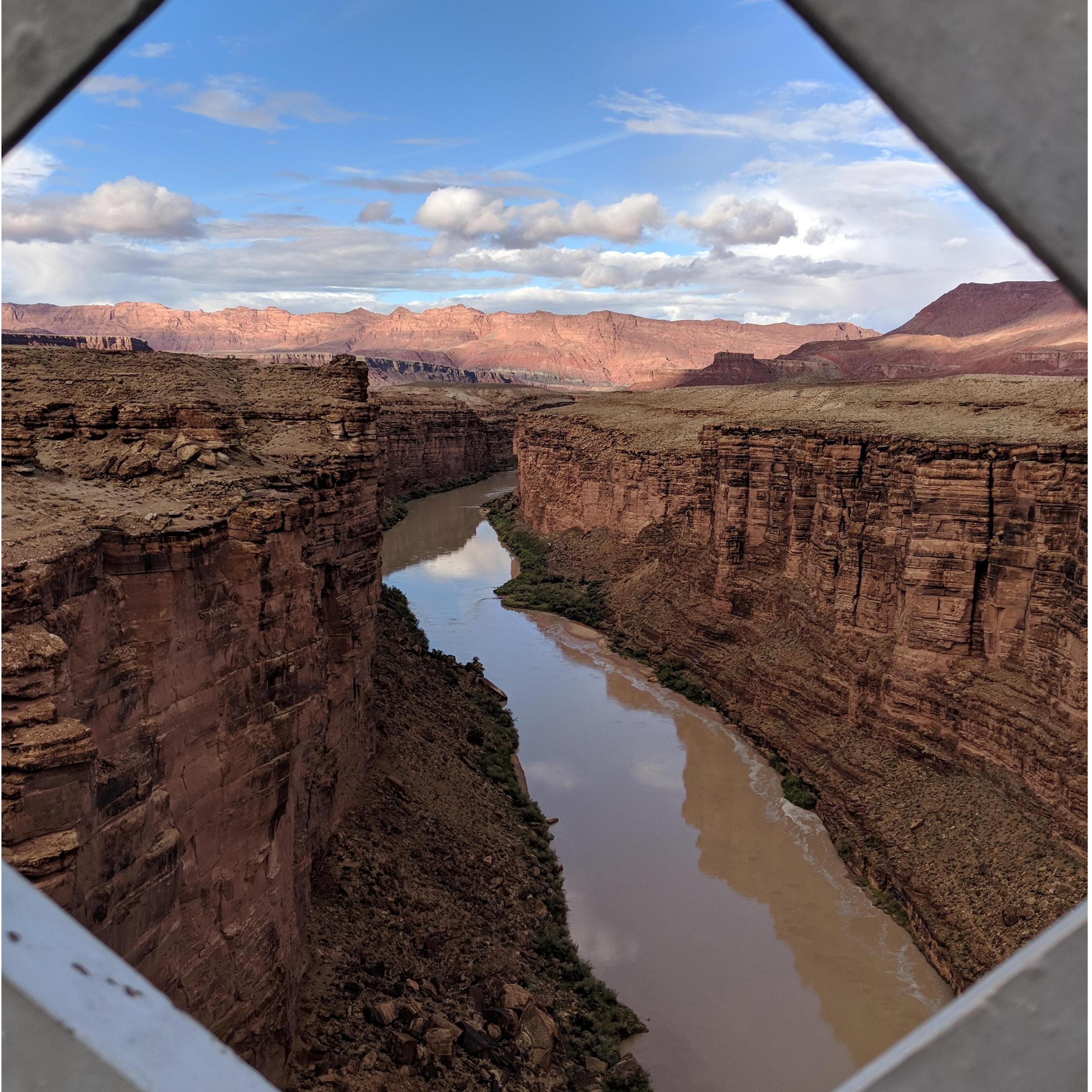 View from Navajo Bridge overlooking the Colorado River, Arizona.