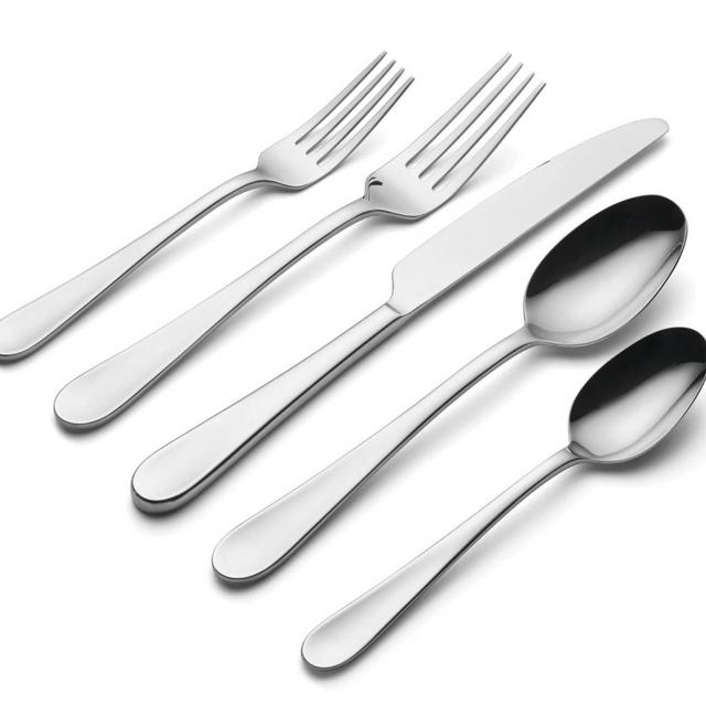 Oneida Grant Piece Everyday Flatware Set, 20 Count, Metallic
