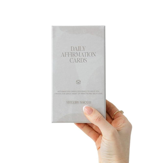 Affirmation Cards by Shelby Sacco - Affirmation with Display Stand, Daily Affirmations for Inspiration, Mindfulness & Self Care