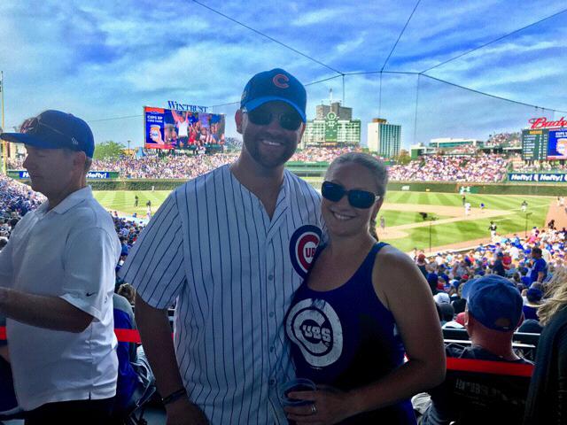 One of the best surprises ever! Haley gave Todd tickets to the Cubbies game as a Father's Day gift.