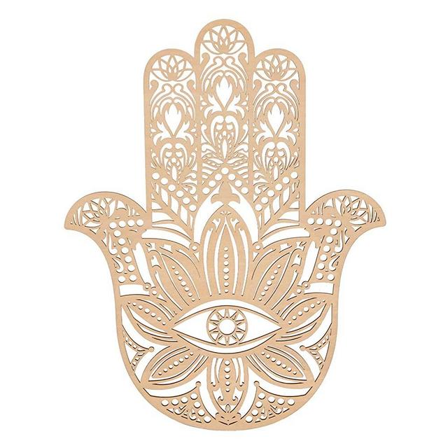 Fourth Level Hamsa,Sacred Geometry Wall Decor for Home, Meditation Decor,Wall Sculpture, All Natural Wood Wall Decor Sacred Wall Art