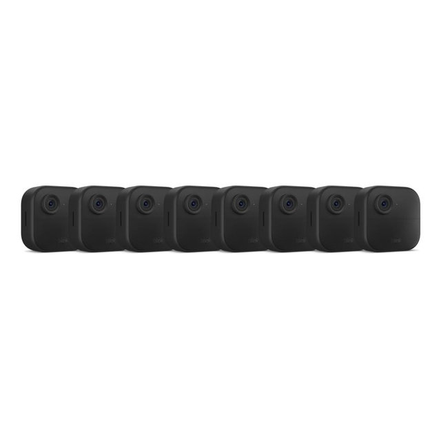 Blink Outdoor 4 (newest model) – Wire-free smart security camera, two-year battery life, two-way audio, HD live view, enhanced motion detection, Works with Alexa – 8 camera system