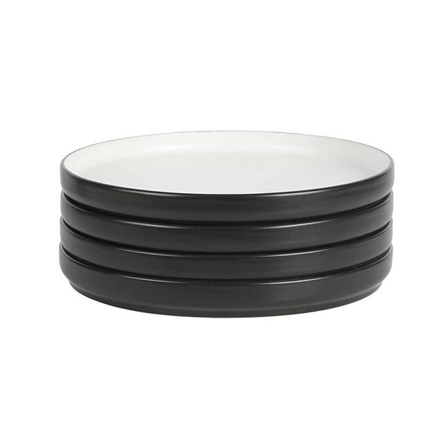 Babish 4 Pack 8.5" Stoneware Stackable Salad Plates
