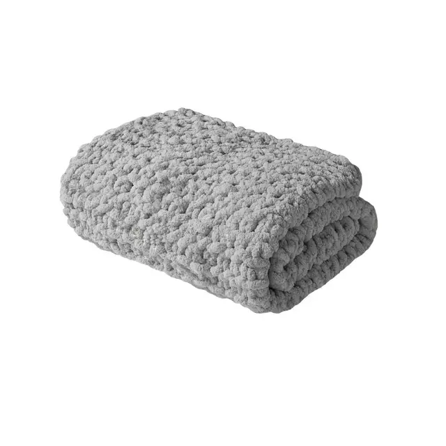 Madison Park® Chenille Chunky Knit Throw in Grey