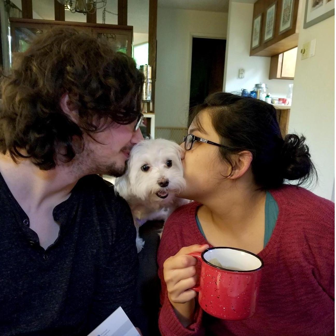 Happy family with our only dog