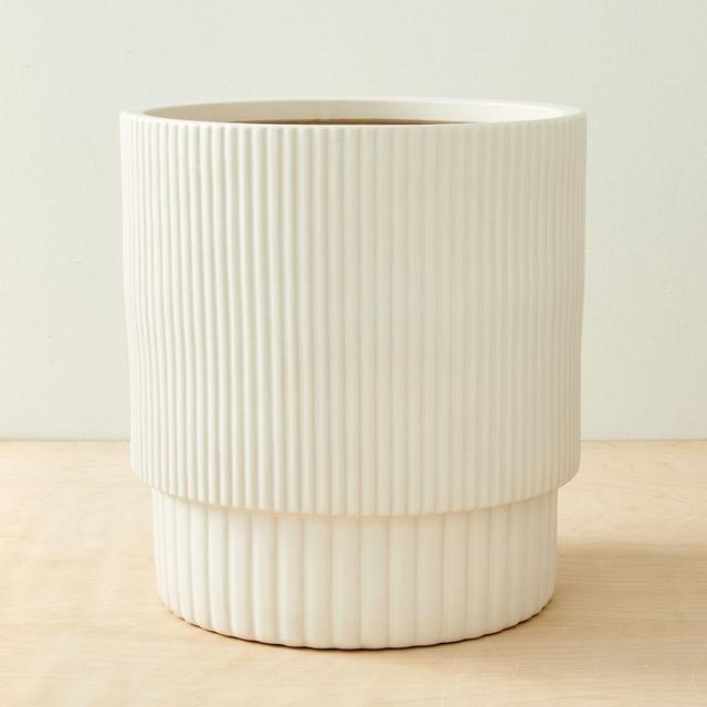 Fluted Planters, White, Large