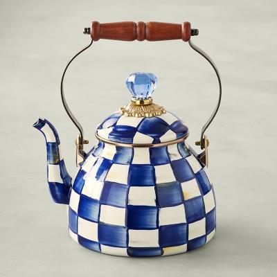 MacKenzie-Childs Royal Check Teakettle, 2-Qt.