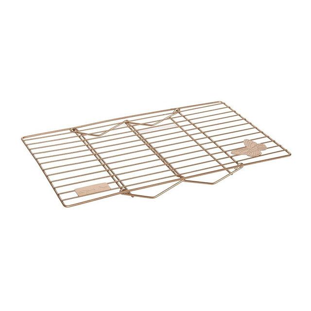 Dolly Parton Butterfly Cooling Rack in Blush – Carbon Steel Nonstick Wire Rack with Fun Dolly-Inspired Design, Collapsible Legs for Compact Storage, 10x15 Inch, Perfect for Cookies, Cakes