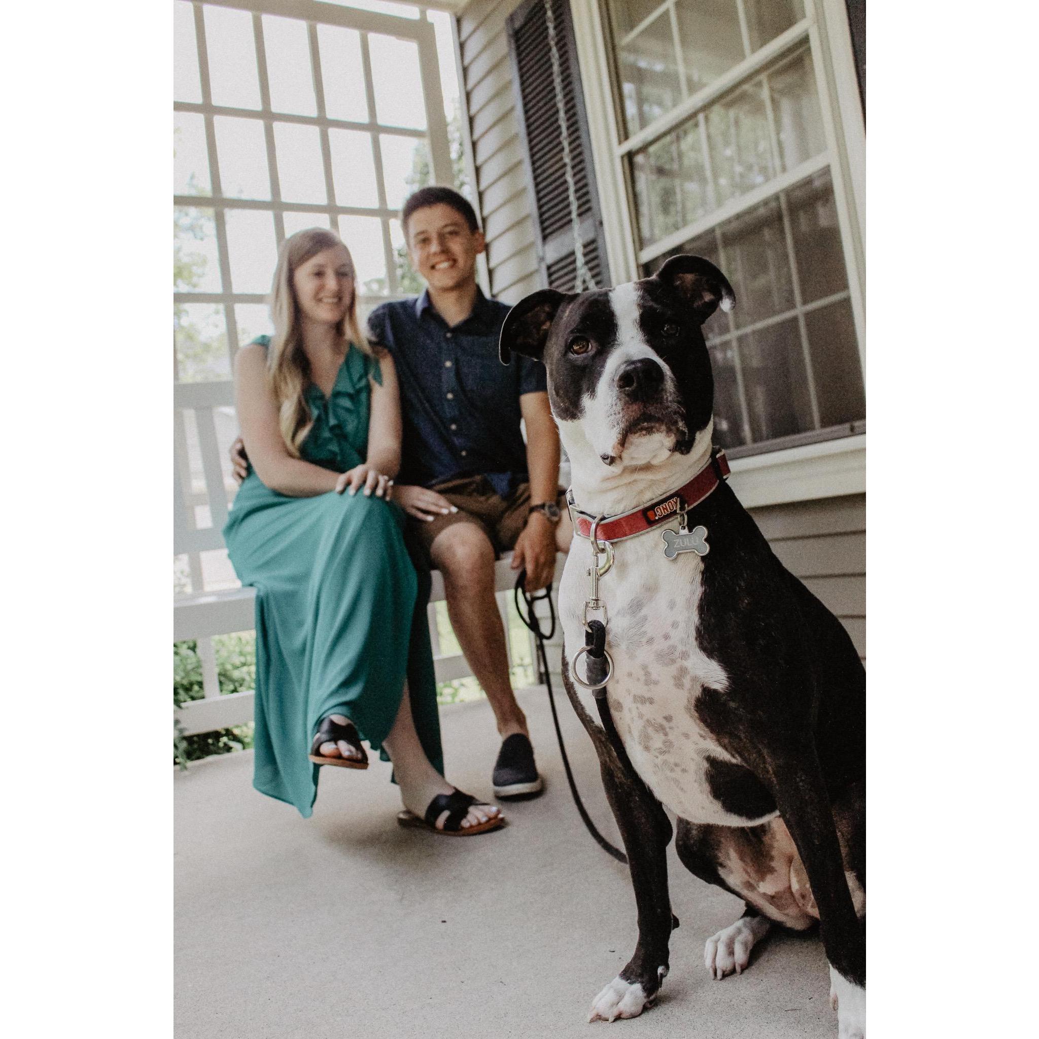 Family pic on the porch.