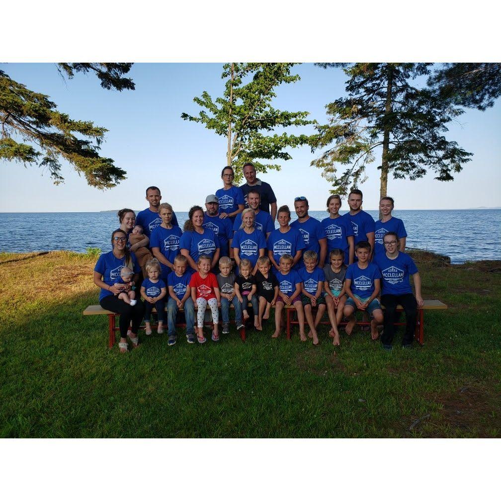 All, but one, of Spencers siblings. The reunion was held at Lake Superior.