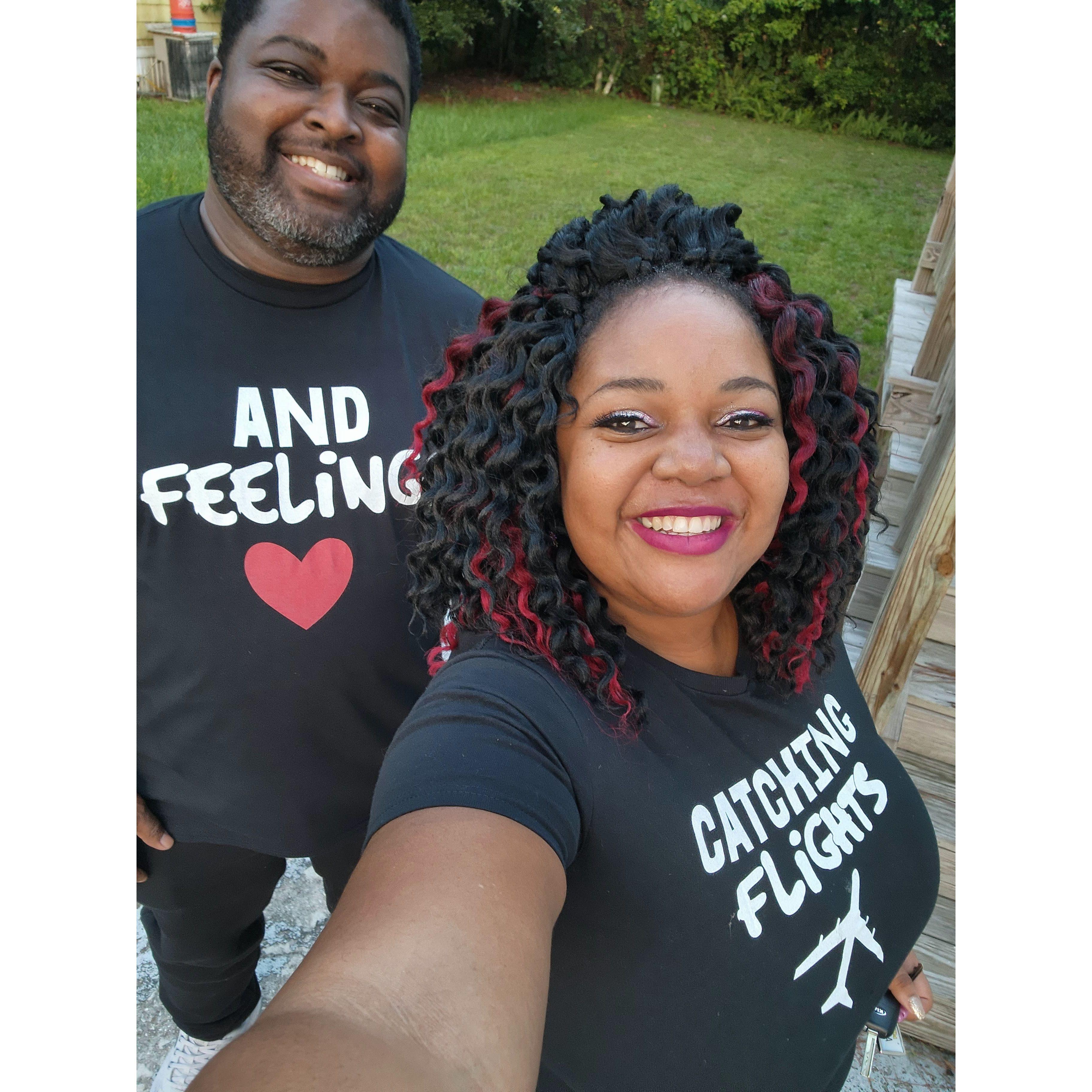 Heading out for our first flight (and  trip  to NY!)