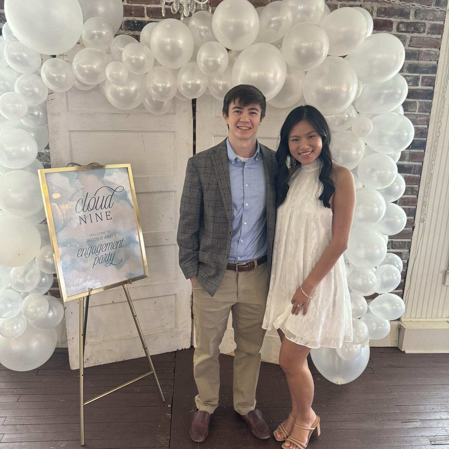 Winter 2025: After celebrating our 3-year anniversary together, we celebrated our engagement with our families and close friends. We appreciate everyone who came and everyone who helped plan it!