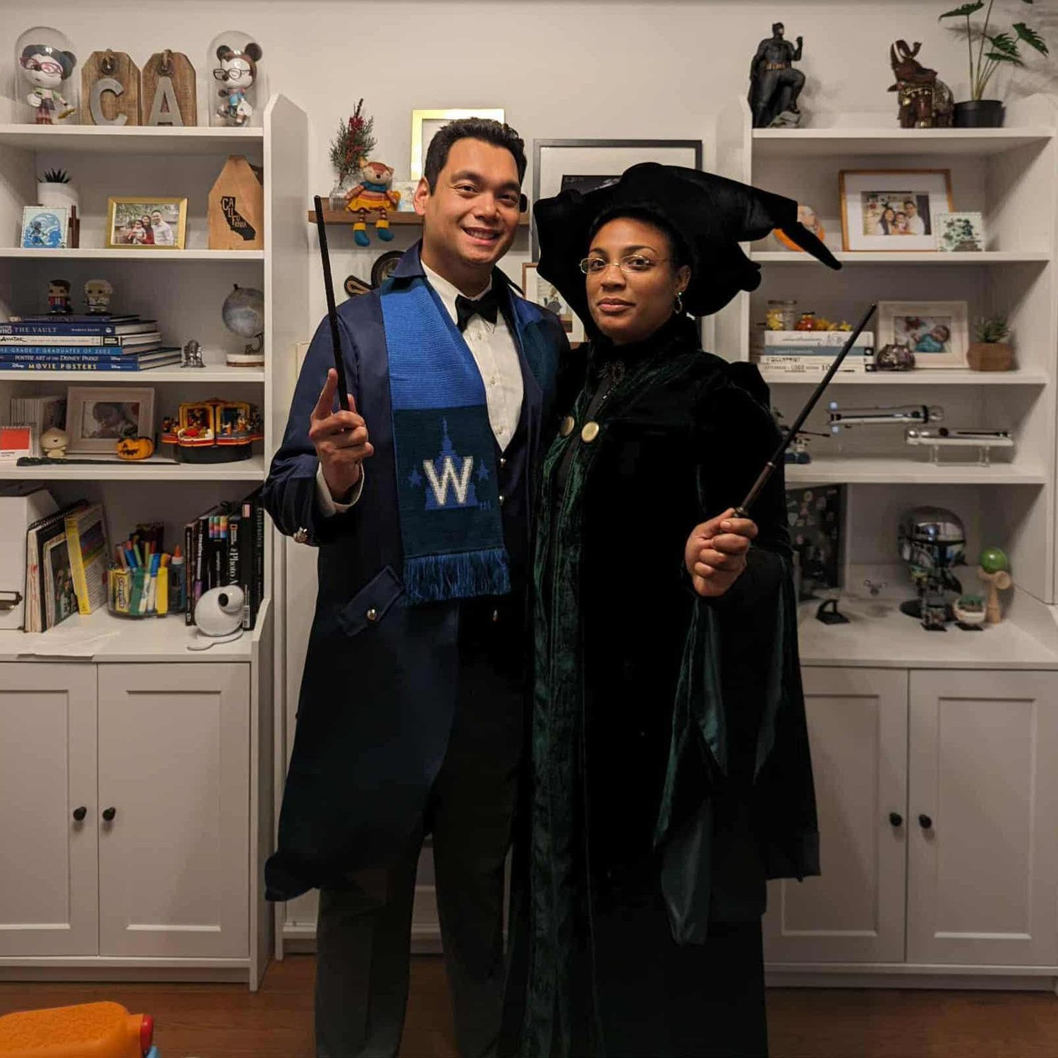Serving Halloween as a classy wizard and witch!