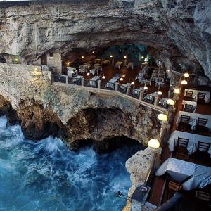 Dinner at Grotta Palazzese in Puglia