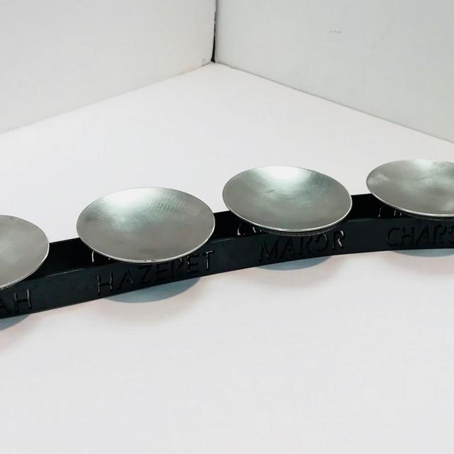Curved Stainless Steel Seder Plate - Blackthorn Forge