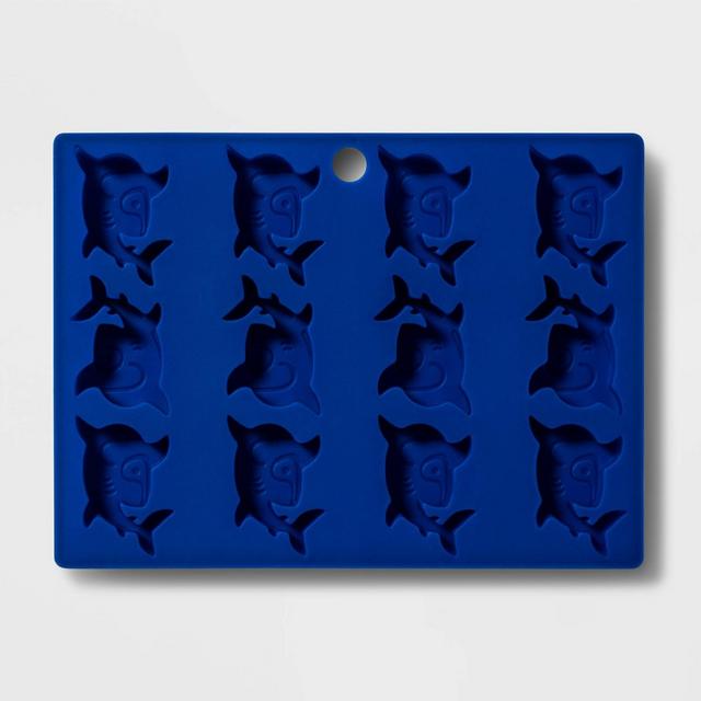 Silicone Shark Ice Cube Mold Blue - Sun Squad™