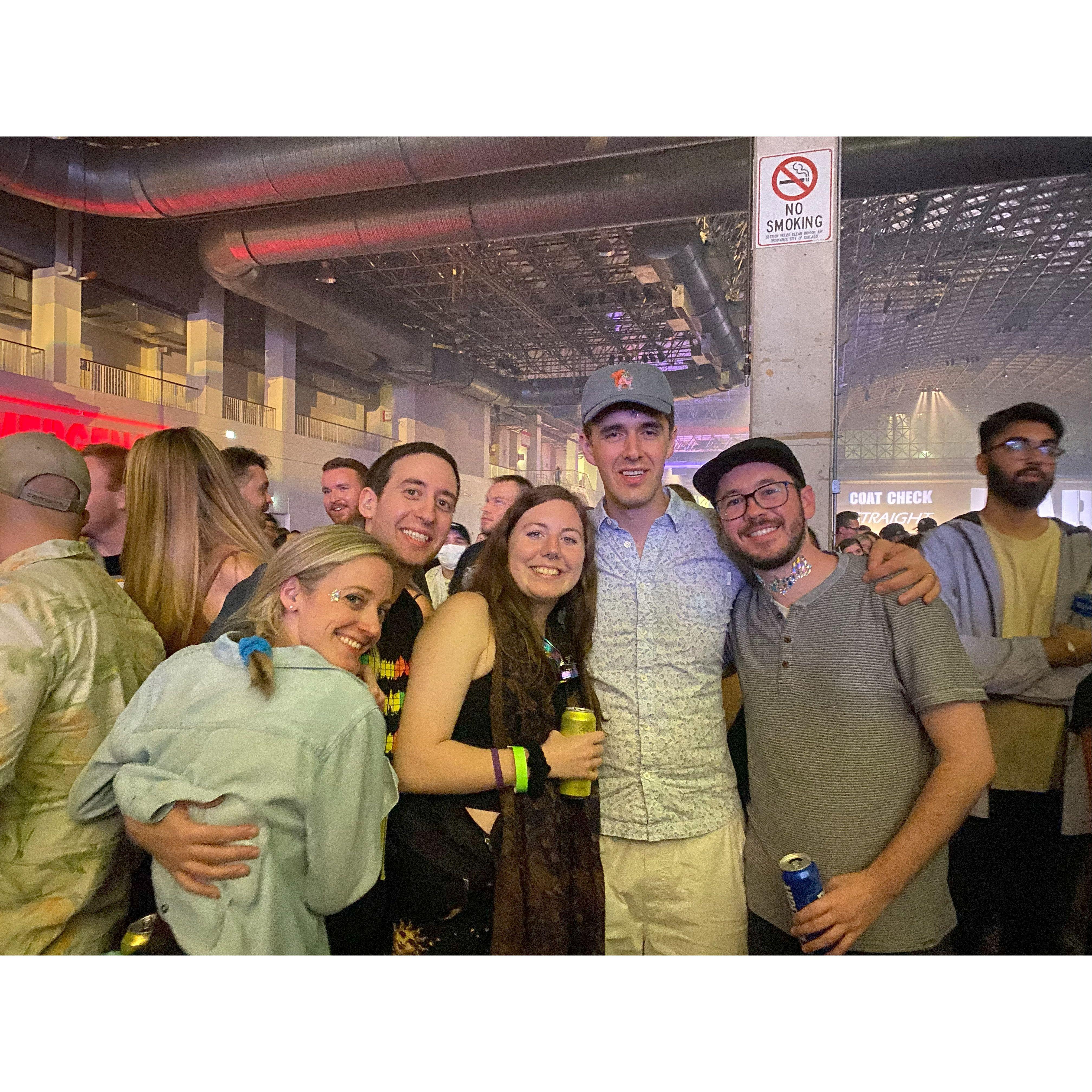 At a concert with some of Marc's friends seeing Above and Beyond at Navy Pier in Chicago!