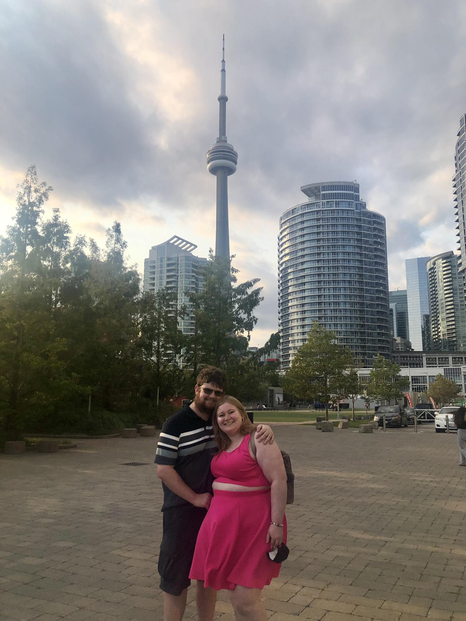 Emily and Tom visited the CN Tower during the reunited trip in Toronto!