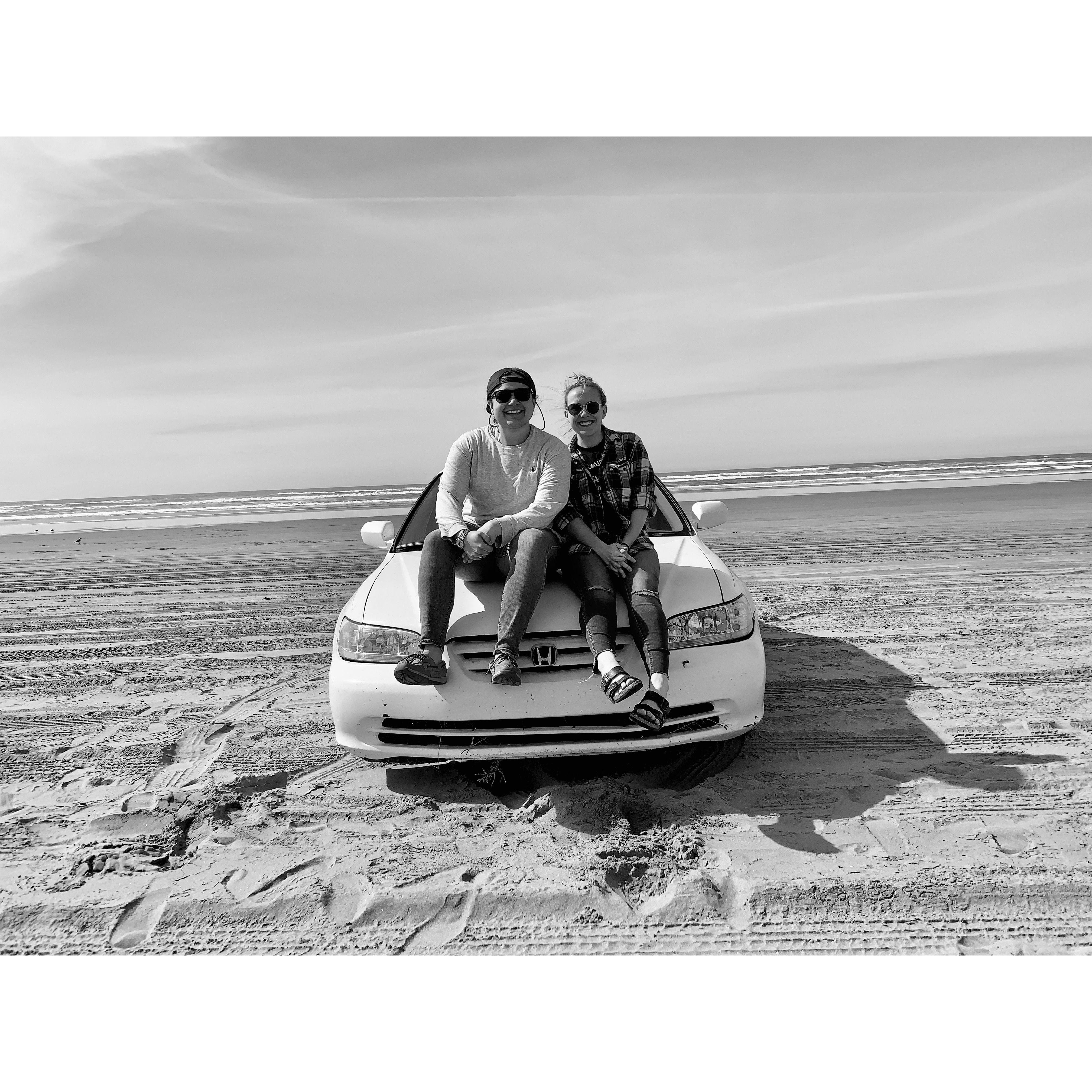 2019 - We were asked to drive a friend's car from Nashville to Seattle. Here we are at the end of the trip somewhere on the Oregon Coast. Fun fact: We've traveled over 50% of the US together!