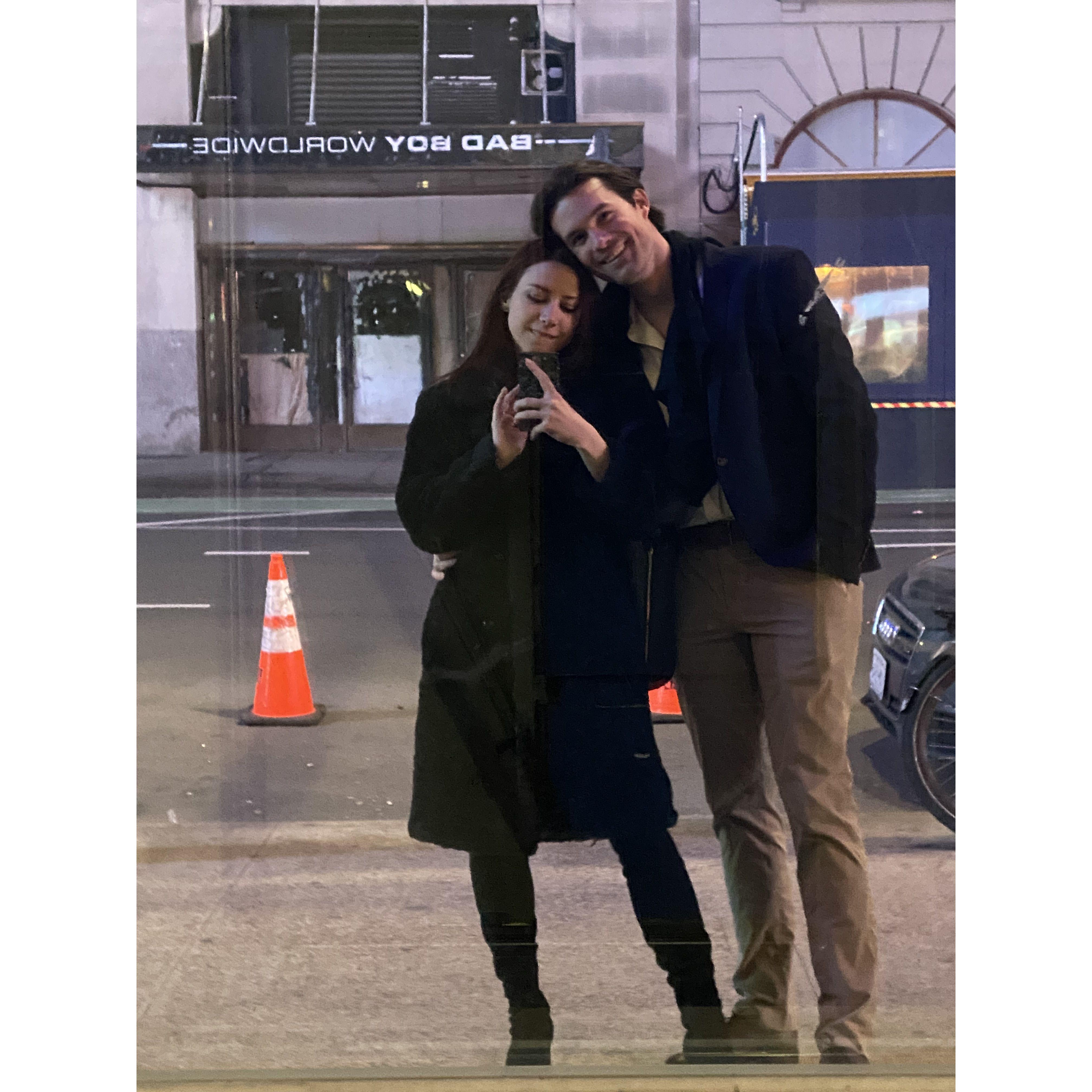 random NYC street selfie after Brandon's show at 54Below