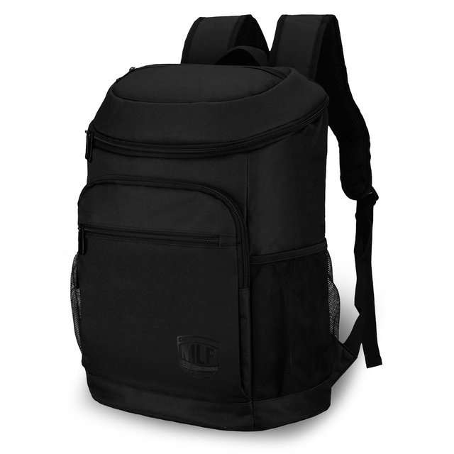 Mossy Oak Soft Sided Cooler Backpack, Major League Fishing Beverage Cooler Bag, Black