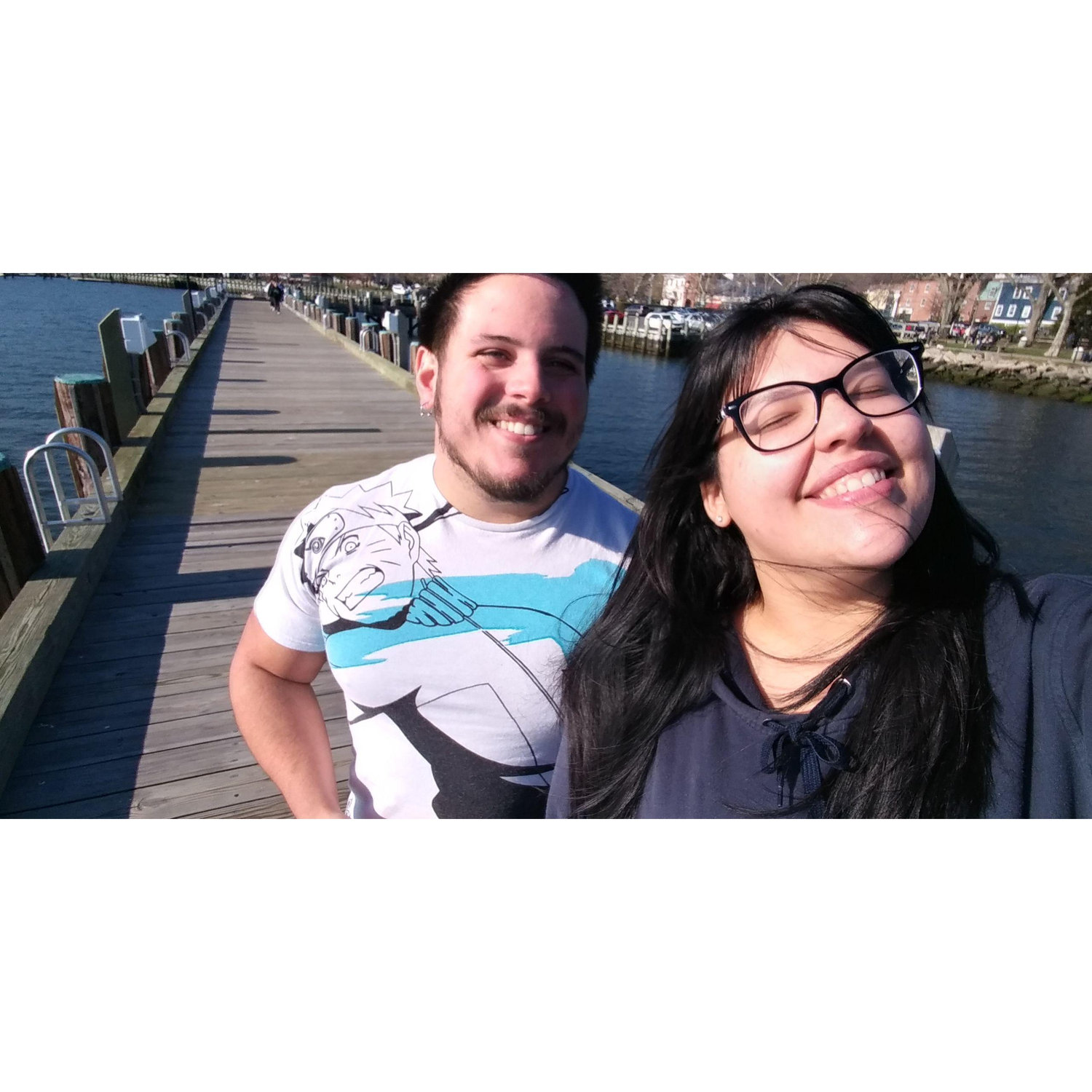 During the pandemic we took walks on the harbor together. My flights home kept getting delayed. We made the most of the time we had together.
