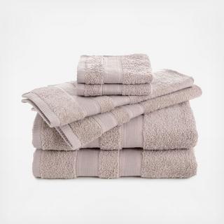 Clean Essentials Solid Low Lint 6-Piece Towel Set