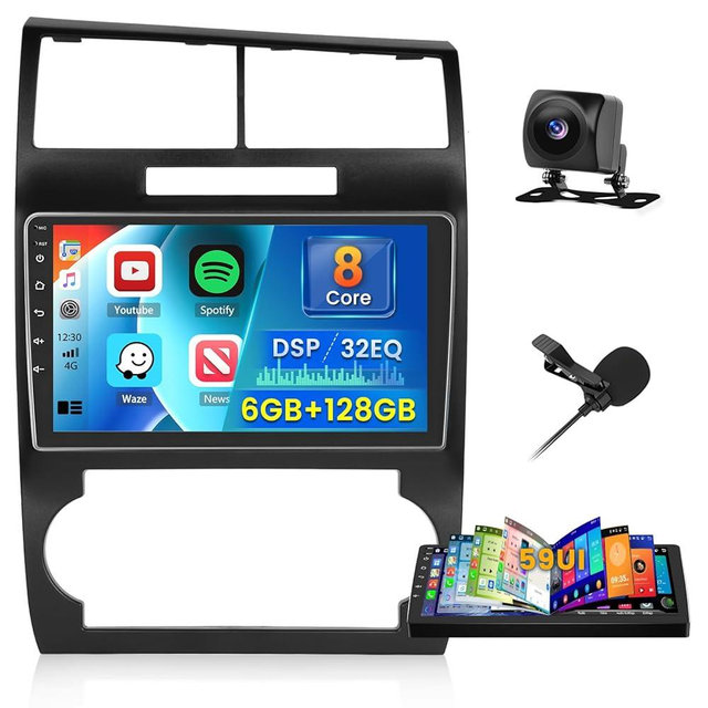 Inefala [8 Core 6G+128G] Android 15 Car Stereo for Dodge Charger Magnum 2005 2006 2007 with Wireless Carplay Android Auto, 9" HD Touchscreen with GPS/WiFi Bluetooth FM/RDS Radio 32EQ DSP 59UI SWC