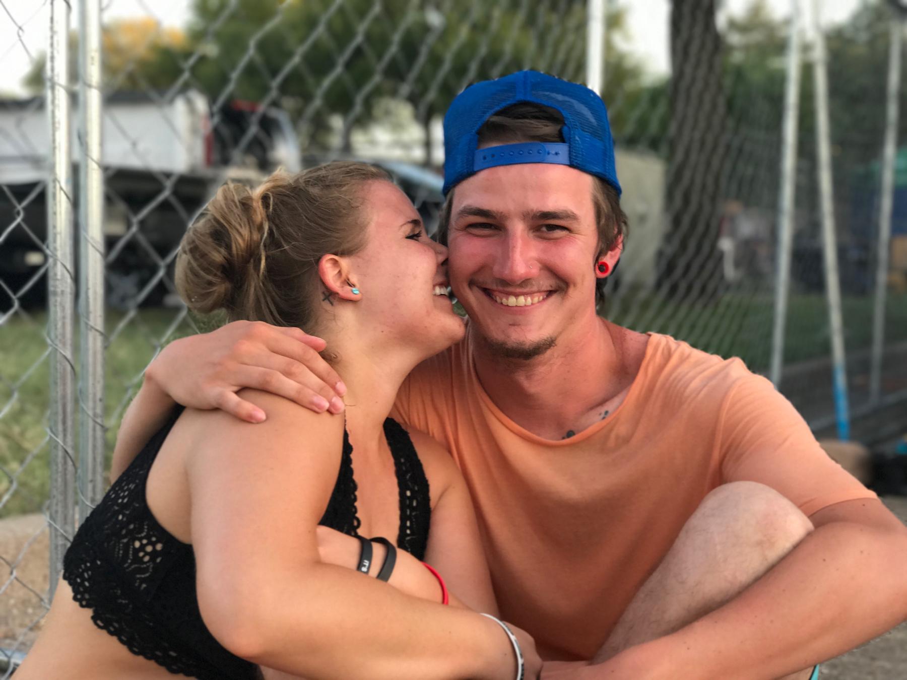 This was taken when we were at a Warped Tour. We used to go every year! I love this photo and how it is capturing us both laughing. Laughter the best part about our relationship!