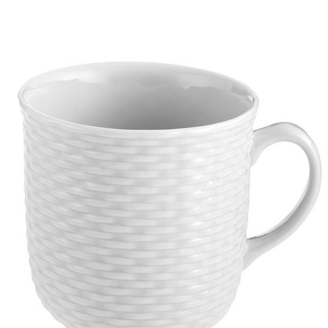 Pillivuyt Basketweave Porcelain Mug, Each
