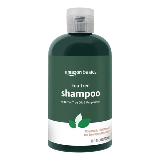 Amazon Basics Tea Tree Oil Shampoo for Hair, with Peppermint, 10.14 fl oz, Pack of 1
