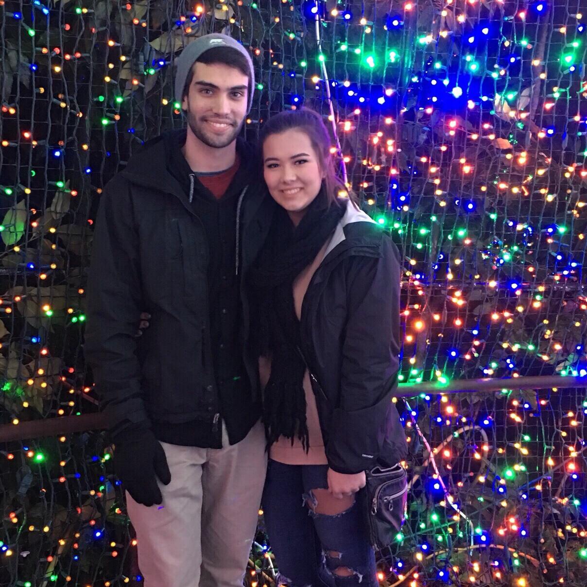 Isaac and Jasmines first date at the Oregon Zoo lights on November 21st 2017.