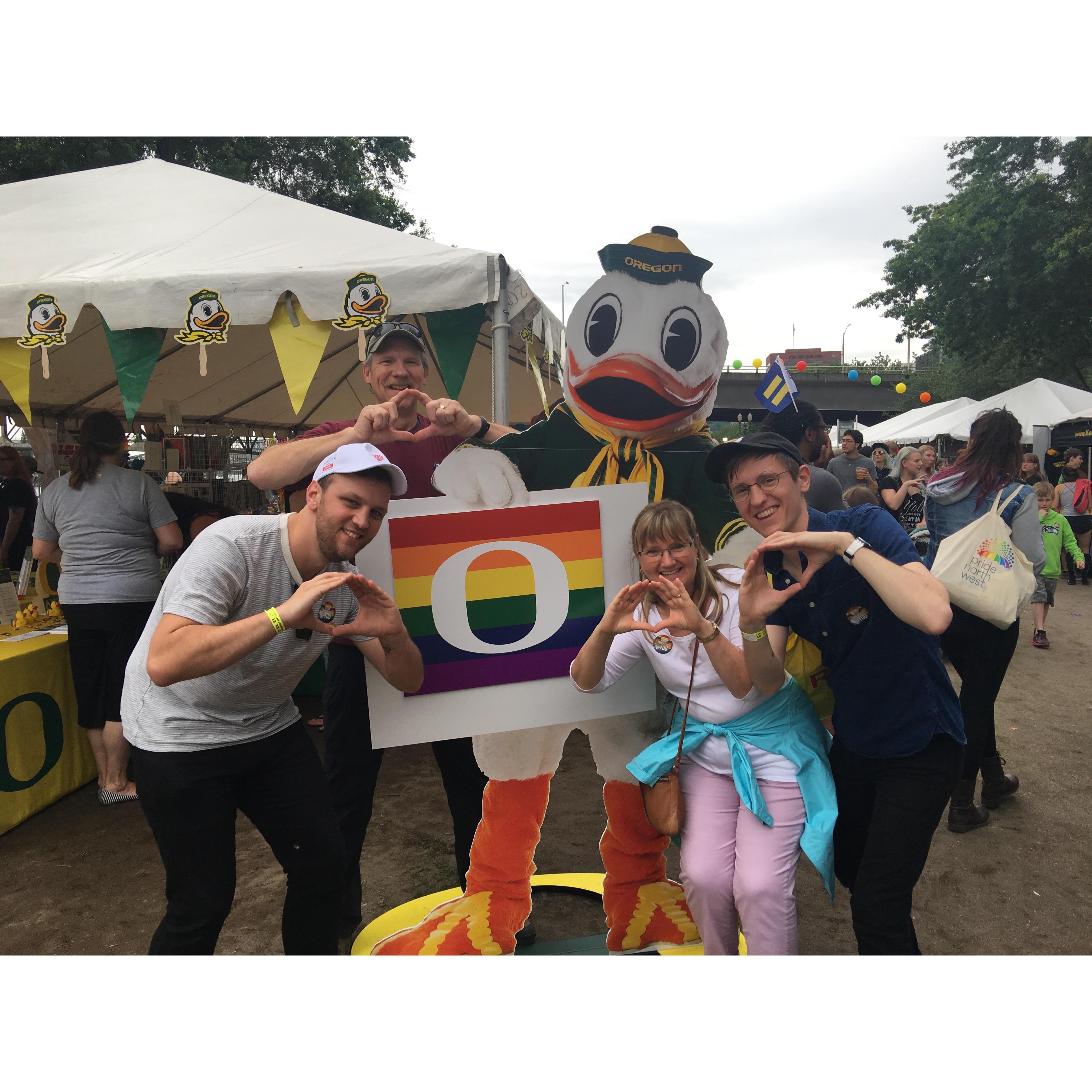 Portland Pride with the Powes and Puddles in 2017.