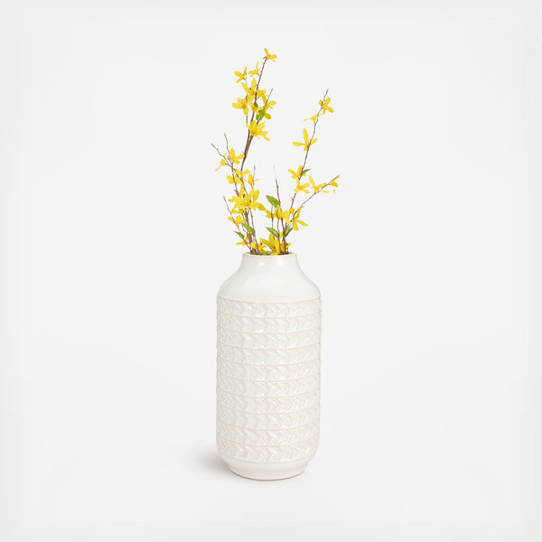 Sagebrook Home, Neutral Textured Aztec Vase | Zola