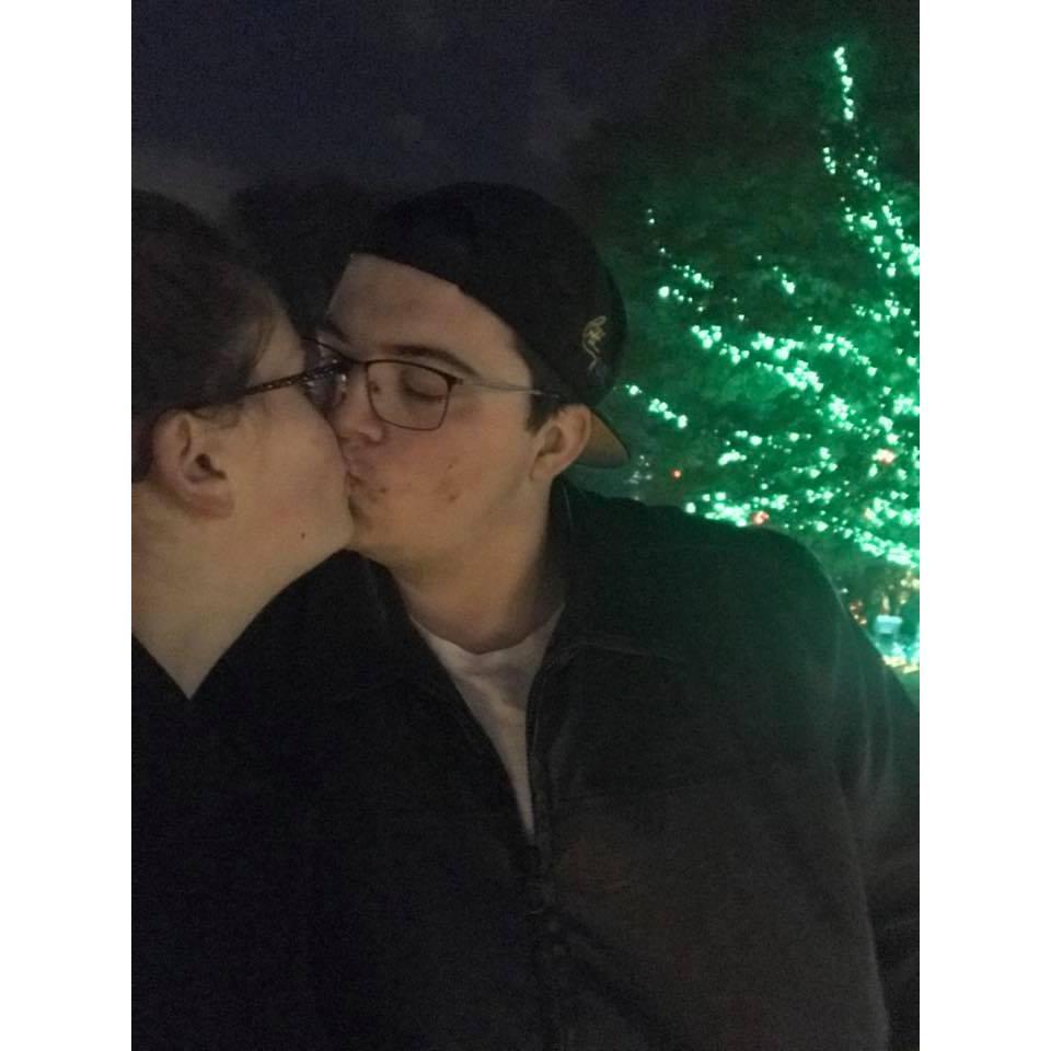 This was the night we got engaged! We weren't engaged just yet in this picture though ;) He was so nervous