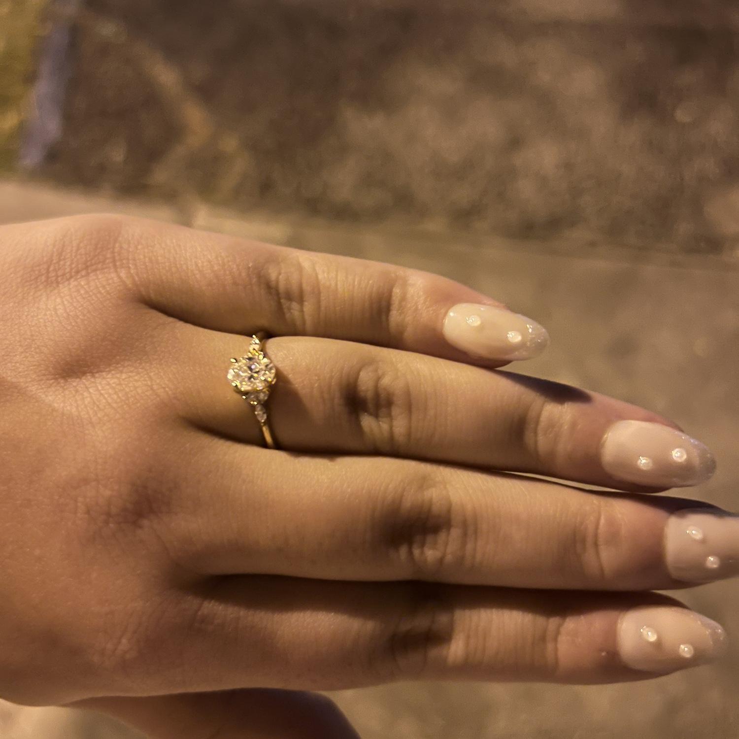 we got engaged on Melbourne Pier in FL. So thankful for my beautiful ring 🤍 4.19.25