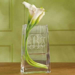 Monogrammed Vase | Custom Flower Vase | Personalized Centerpiece | Bridesmaid Gift | Engraved Glass Vase | Home Decor | Free Personalization