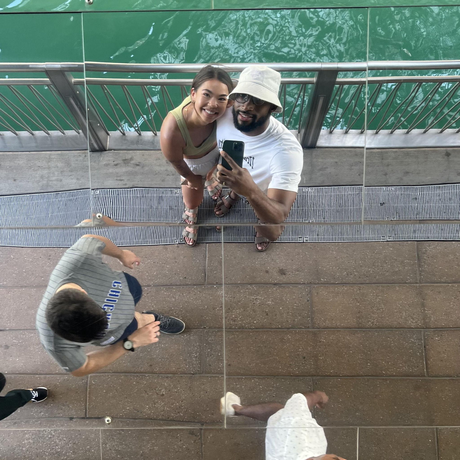 We made it *official* when JB asked KT to be his girlfriend on 6/23/23 --a date Jacob waited for because it's Lebron's numbers (6, 23) 💀 Anyway, here's our 1st pic as gf/bf ❤️ 
📍Chicago Riverwalk