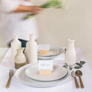 Cedar Rectangle Placecard Holder, Set of 6