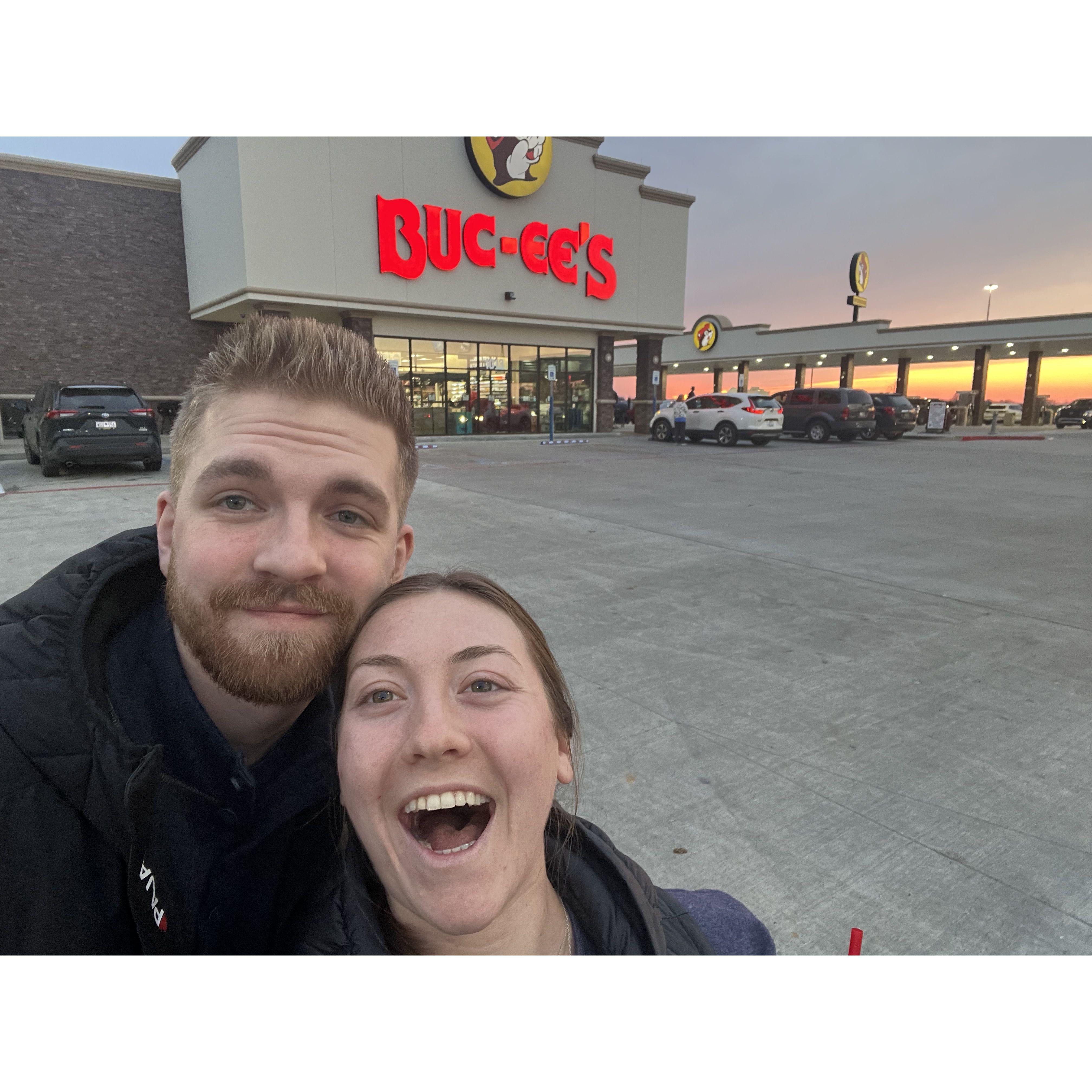 Buc-ee's always providing road trip essentials and killer sunsets