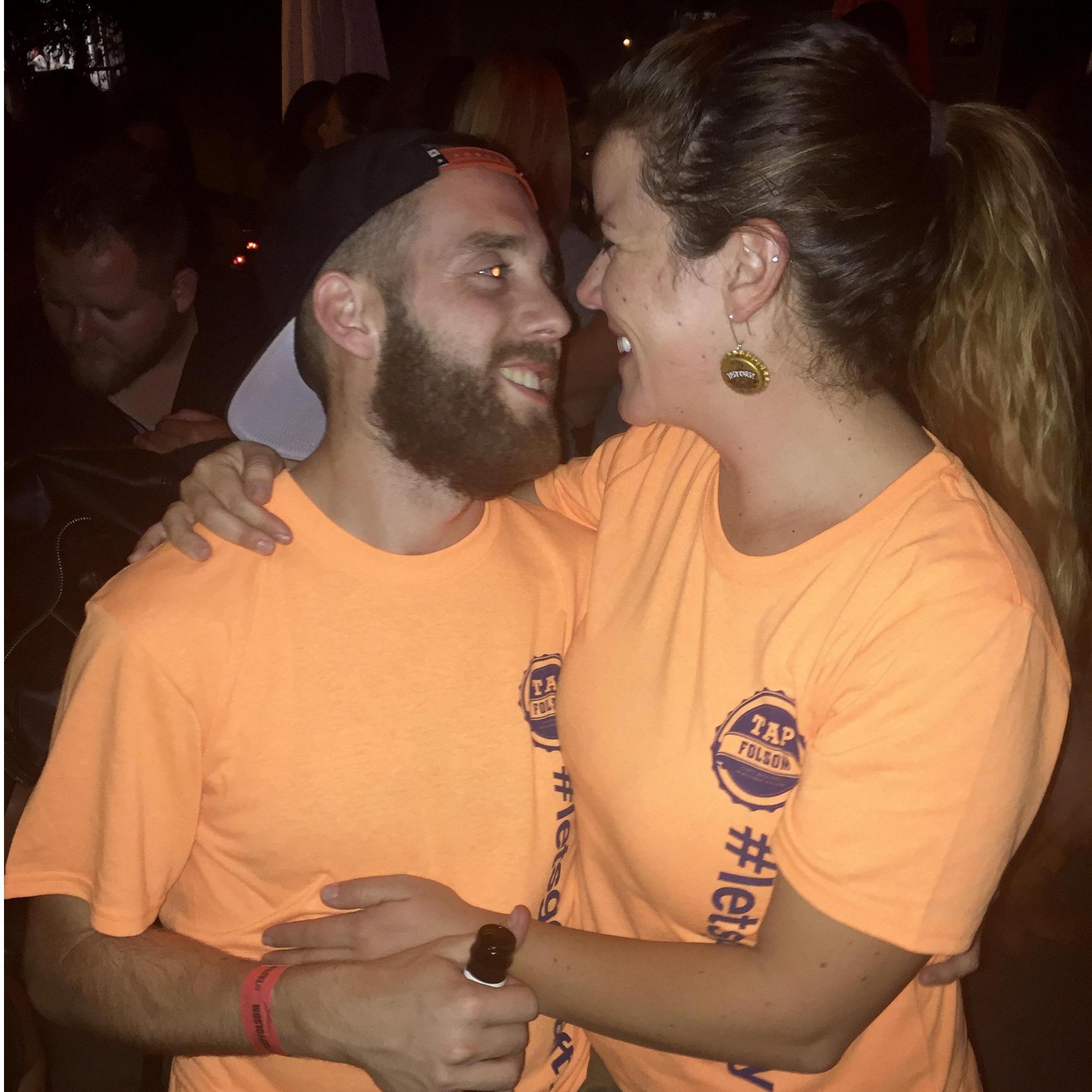 It's hard to tell if we love volunteering for brew fests, or love each other more. August 2016.