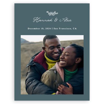 Deep Blue Spruce Wedding Digital Save the Date - Leda Photo