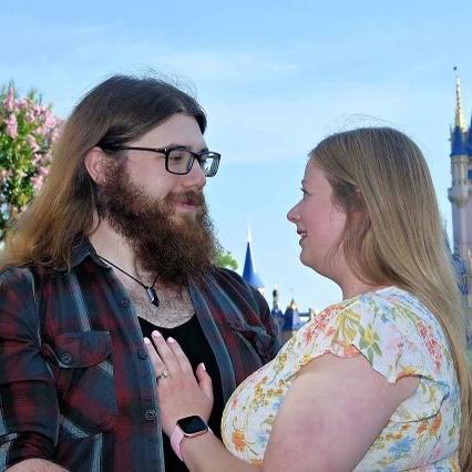 Disney engagement photo in Magic Kingdom