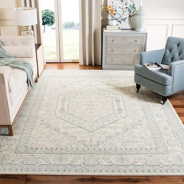Safavieh Adirondack Collection ADR108S Ivory and Slate Oriental Vintage Medallion Area Rug (8' x 10')