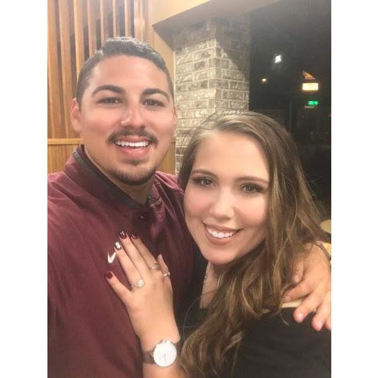 Our first picture as an engaged couple!