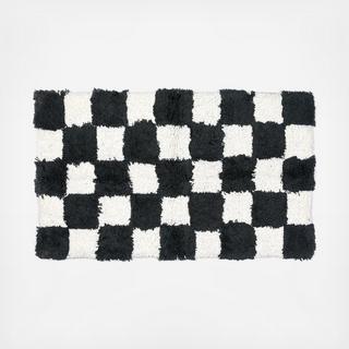 Checkerboard Cotton Bath Rug