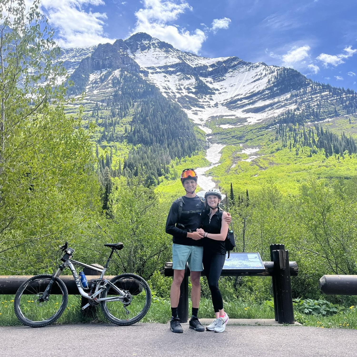 Going to the Sun Road in Glacier National Park, the day after we got engaged!